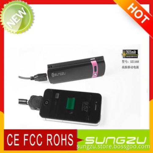 2600mah Power Back up Charger for IPhone&Smartphone Power Bank